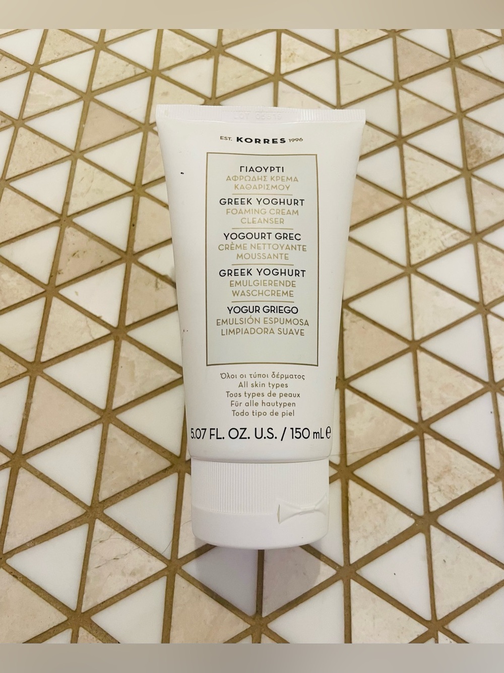 Korres Greek Yoghurt Foaming Cream Cleanser Face Wash 150 mL New Sealed
